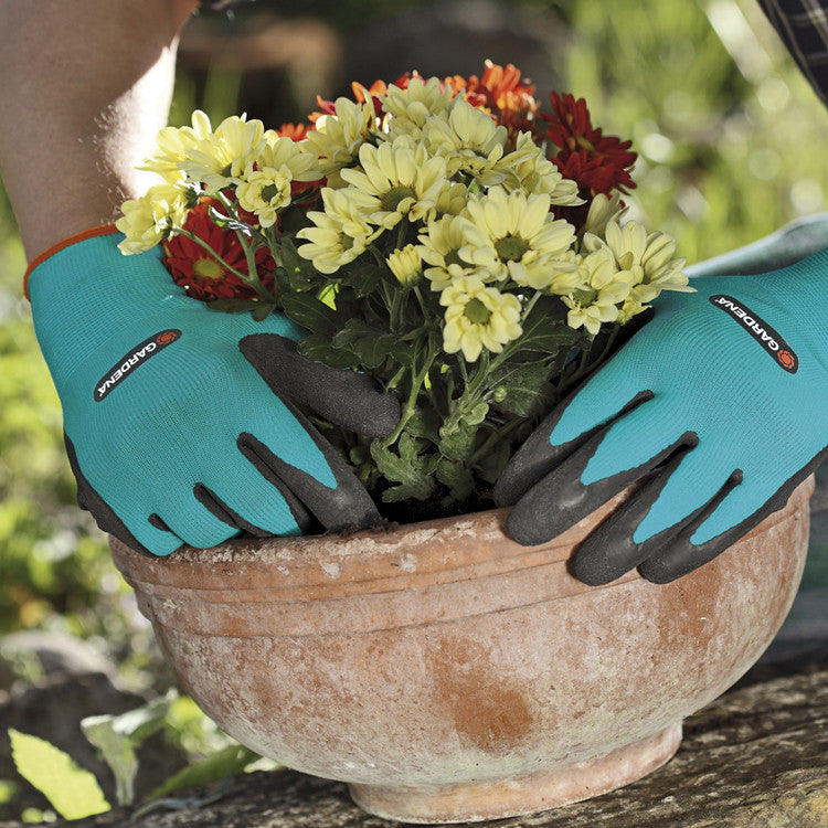 Garden gloves with non-slip latex coating – durable & water-repellent | ideal for planting & gardening
