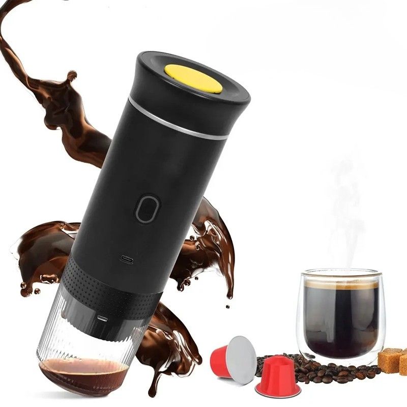 Portable 3-in-1 espresso machine – compatible with ground coffee & capsules, usb rechargeable, intelligent heating & extraction, 60ml capacity, perfect for travel and outdoor use