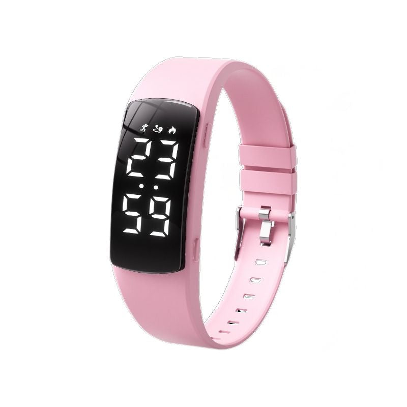 Waterproof vibrating alarm clock with led display and silicone band - ideal for electronic watches