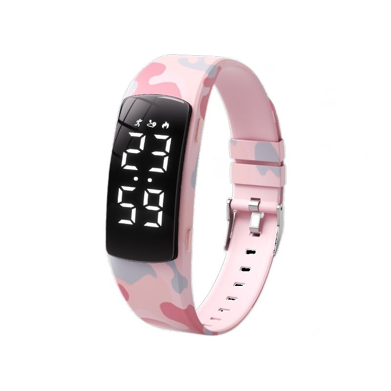 Waterproof vibrating alarm clock with led display and silicone band - ideal for electronic watches