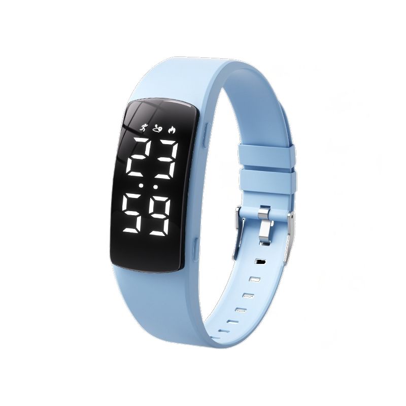 Waterproof vibrating alarm clock with led display and silicone band - ideal for electronic watches