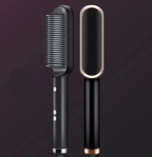 2 in 1 hair straightener and curling iron with negative ion technology, 10 temperature settings, tourmaline ceramic, 360° swivel cord - ideal for straightening and curling hair