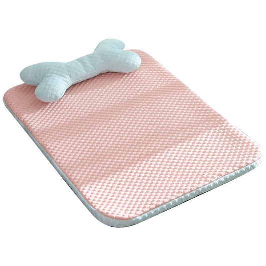 Breathable cooling mat for dogs with non-slip bottom – soft washable summer sleeping mat for small to medium dogs and cats – ideal for pet cooling needs