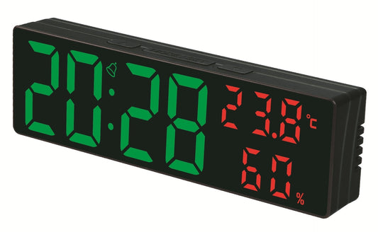Led multifunctional alarm clock with large screen, digital display, and electronic features – ideal for home and office