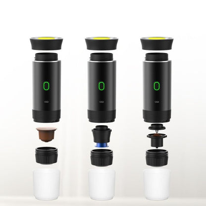 Portable 3-in-1 espresso machine – compatible with ground coffee & capsules, usb rechargeable, intelligent heating & extraction, 60ml capacity, perfect for travel and outdoor use