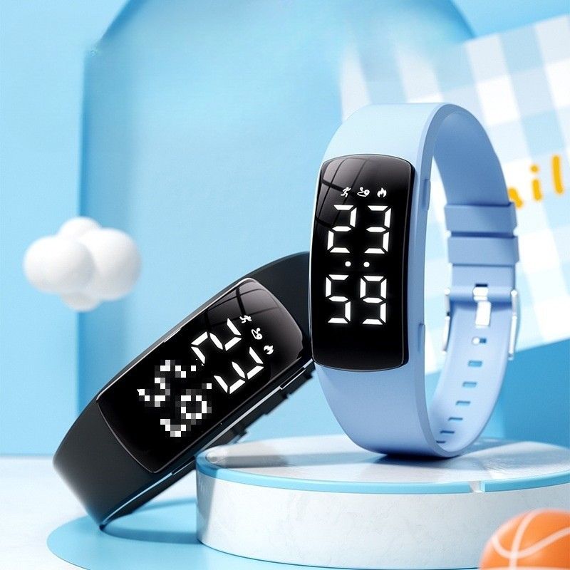 Waterproof vibrating alarm clock with led display and silicone band - ideal for electronic watches