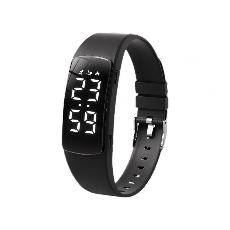 Waterproof vibrating alarm clock with led display and silicone band - ideal for electronic watches