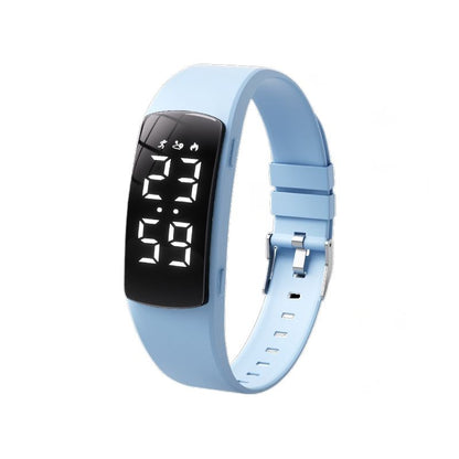 Waterproof vibrating alarm clock with led display and silicone band - ideal for electronic watches