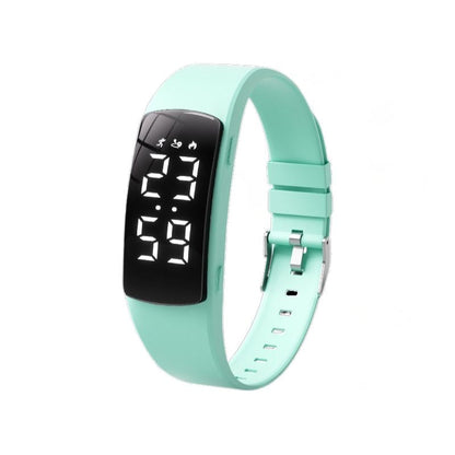 Waterproof vibrating alarm clock with led display and silicone band - ideal for electronic watches