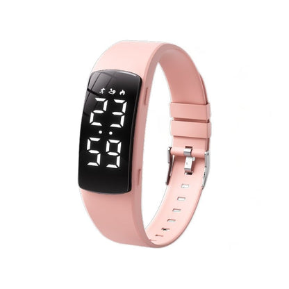 Waterproof vibrating alarm clock with led display and silicone band - ideal for electronic watches